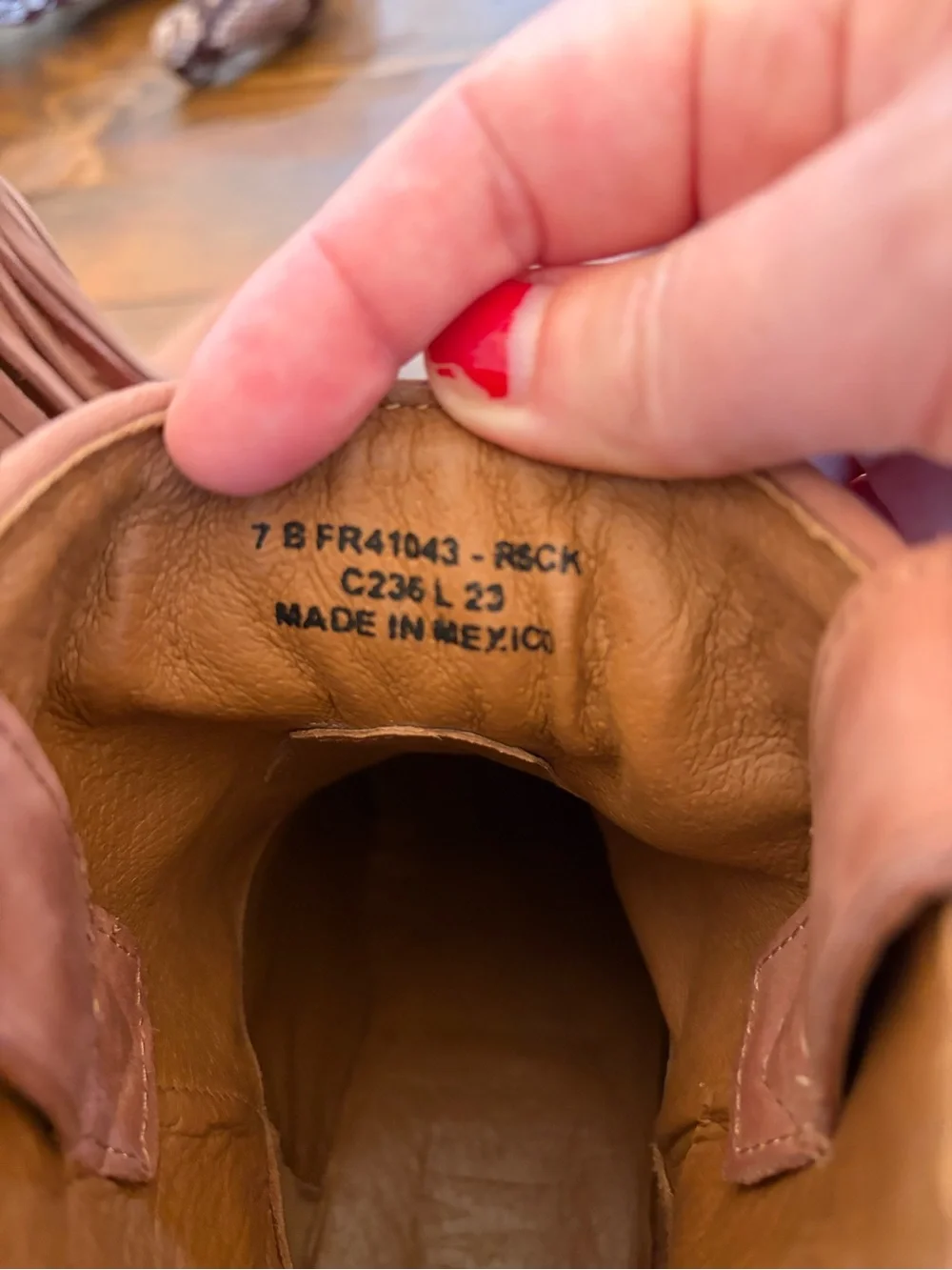 Frye leather ankle boot in tan brown
